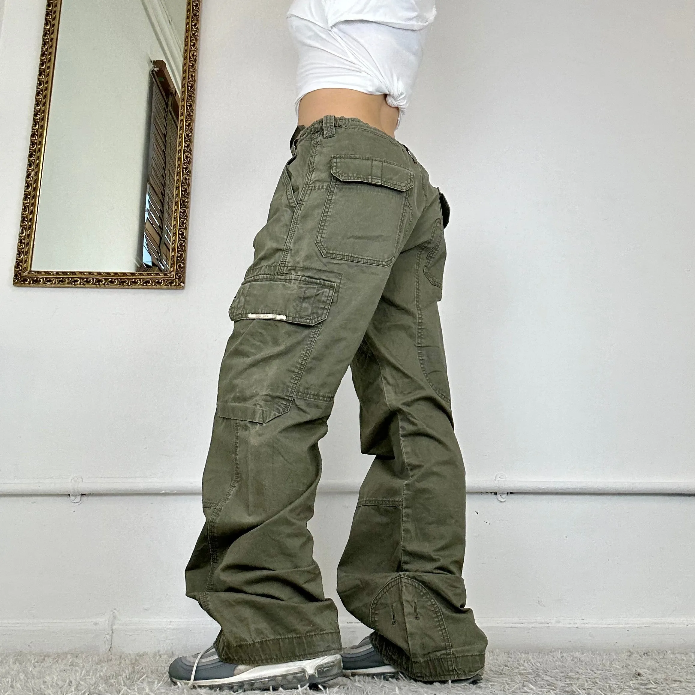 00's baggy cargo trousers by gas
