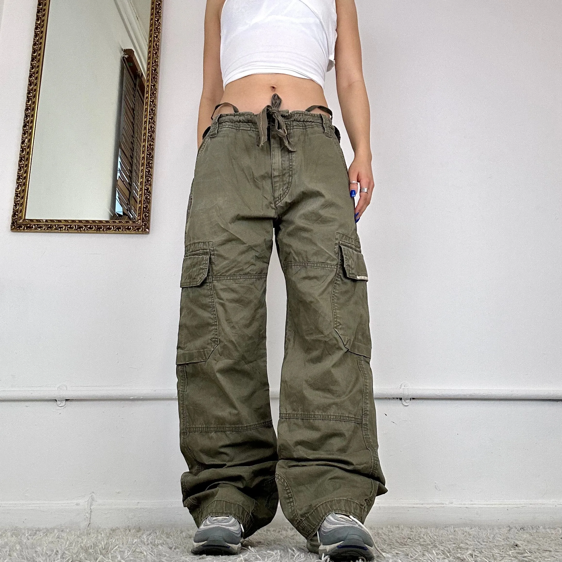 00's baggy cargo trousers by gas