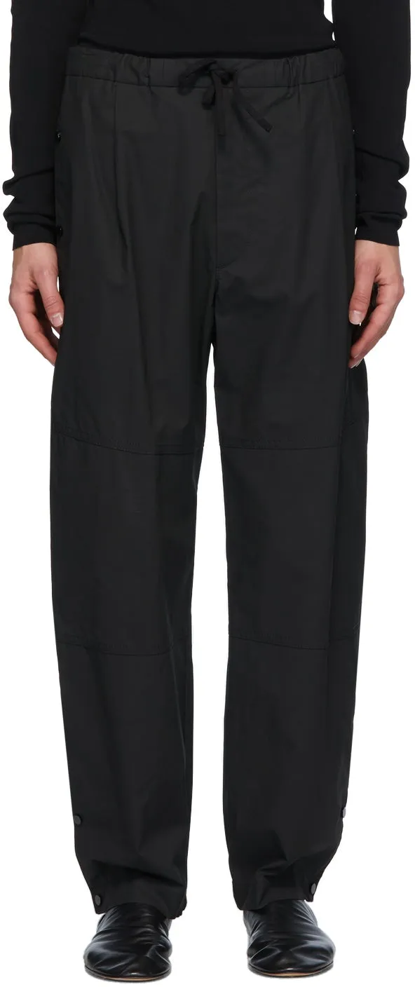Bottega Veneta Black Coated Trousers