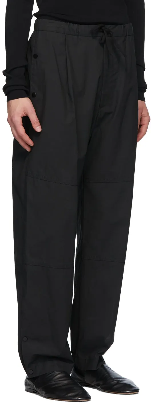 Bottega Veneta Black Coated Trousers