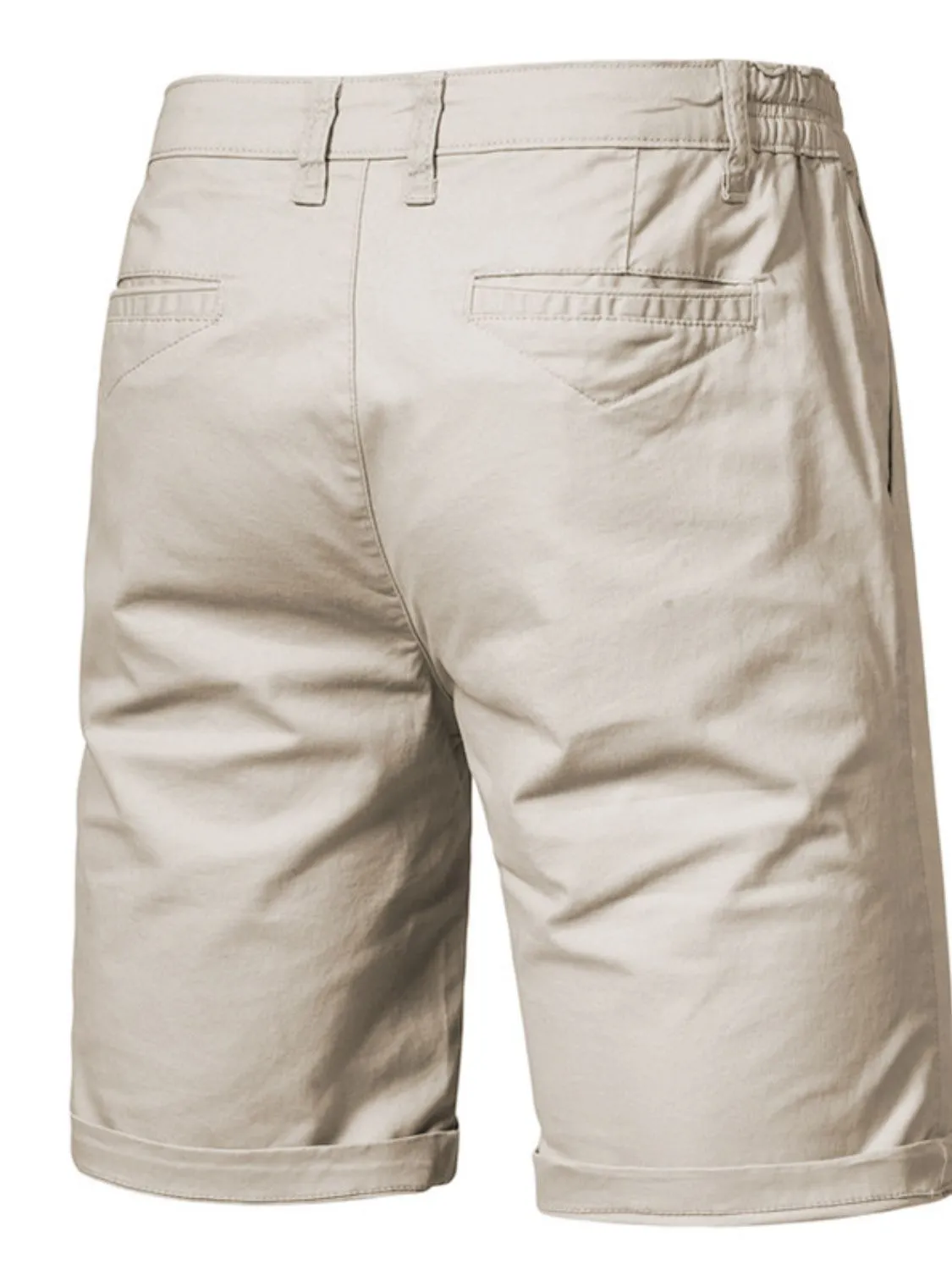 Casual Elastic Waist Shorts with Pockets