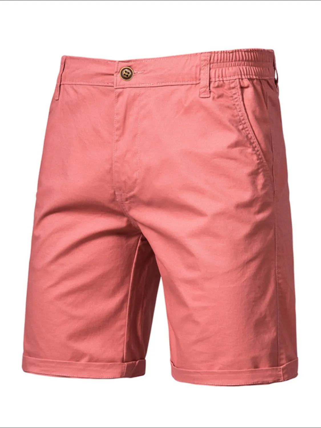 Casual Elastic Waist Shorts with Pockets
