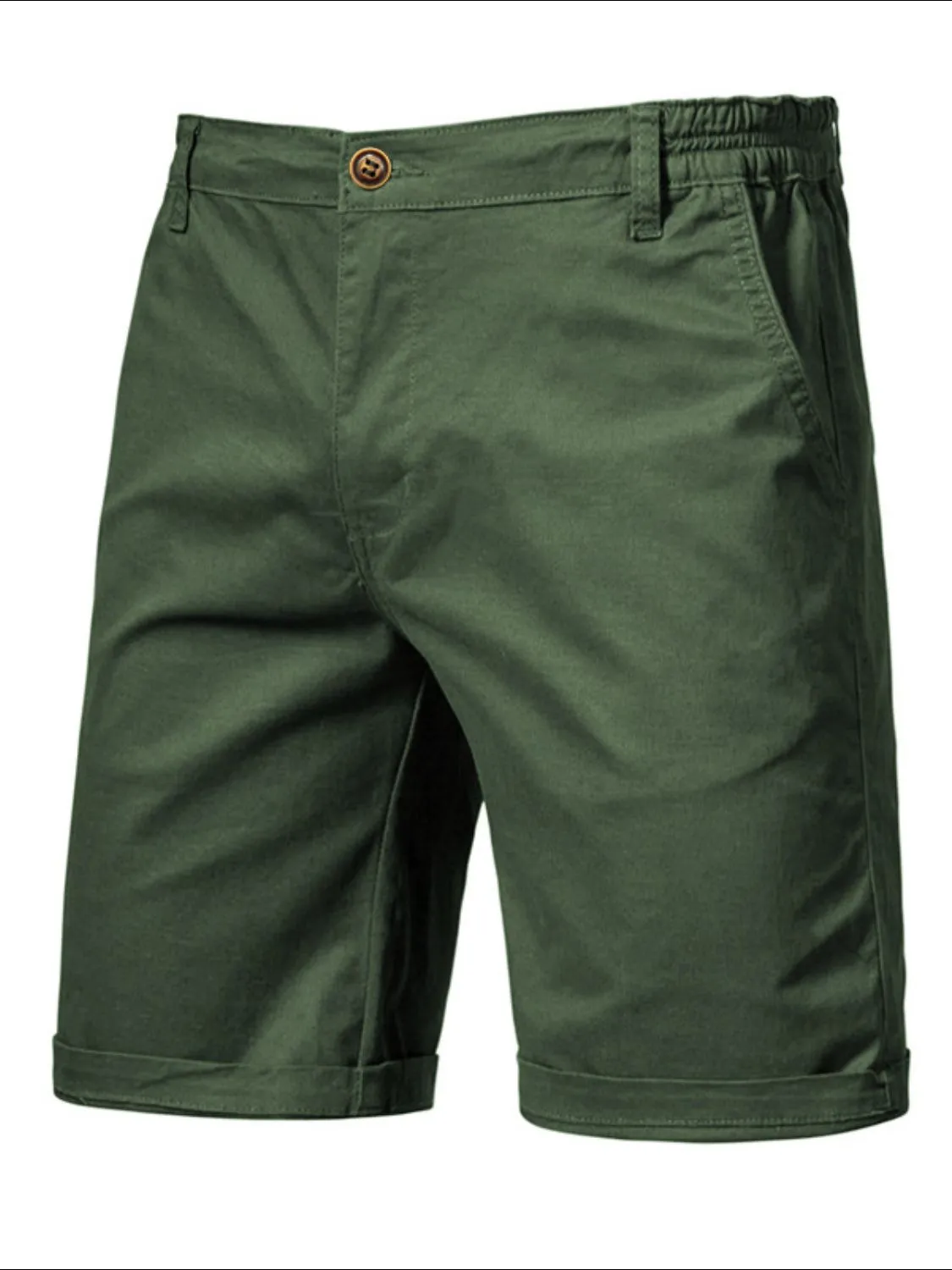 Casual Elastic Waist Shorts with Pockets