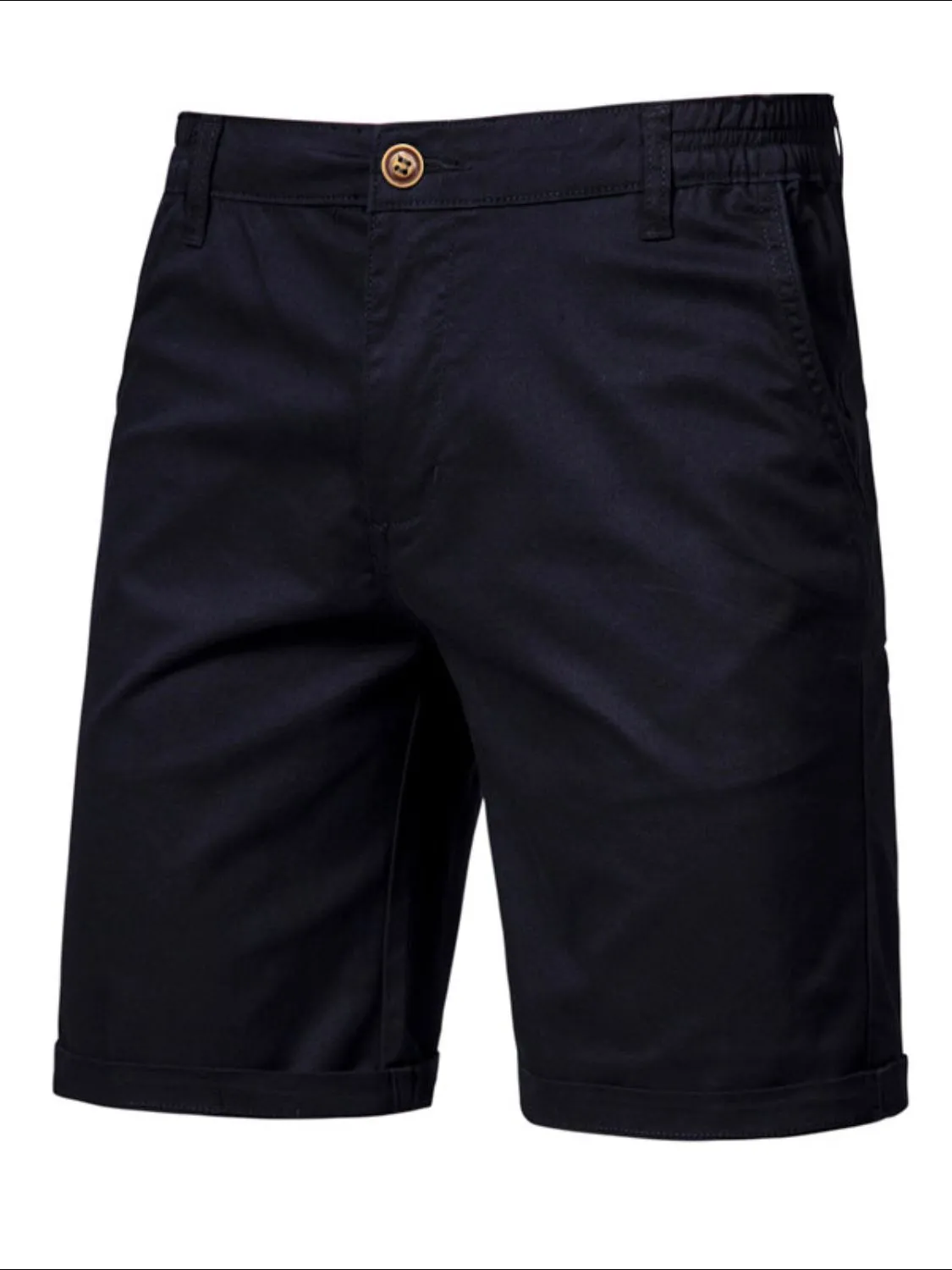 Casual Elastic Waist Shorts with Pockets