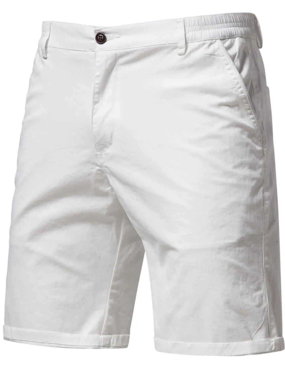 Casual Elastic Waist Shorts with Pockets