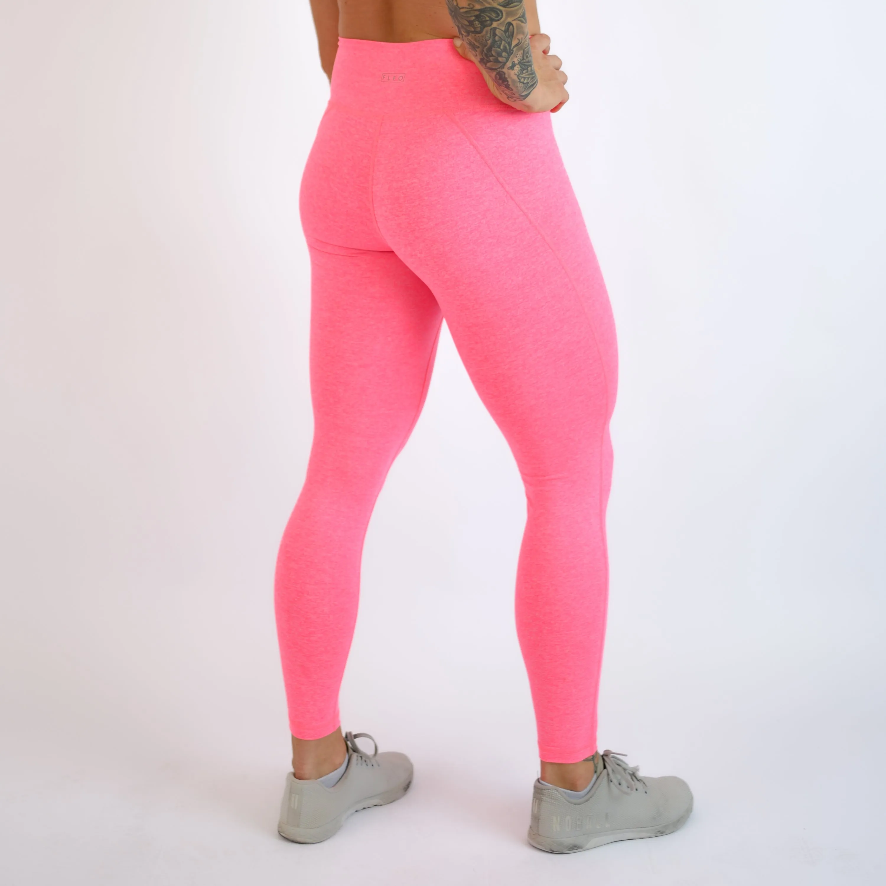 FLEO Charge 25" Leggings - Heather Electric Pink