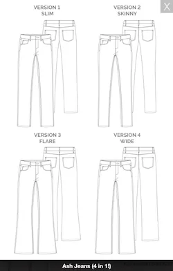Megan Nielsen - Ash Jeans (4 in 1)