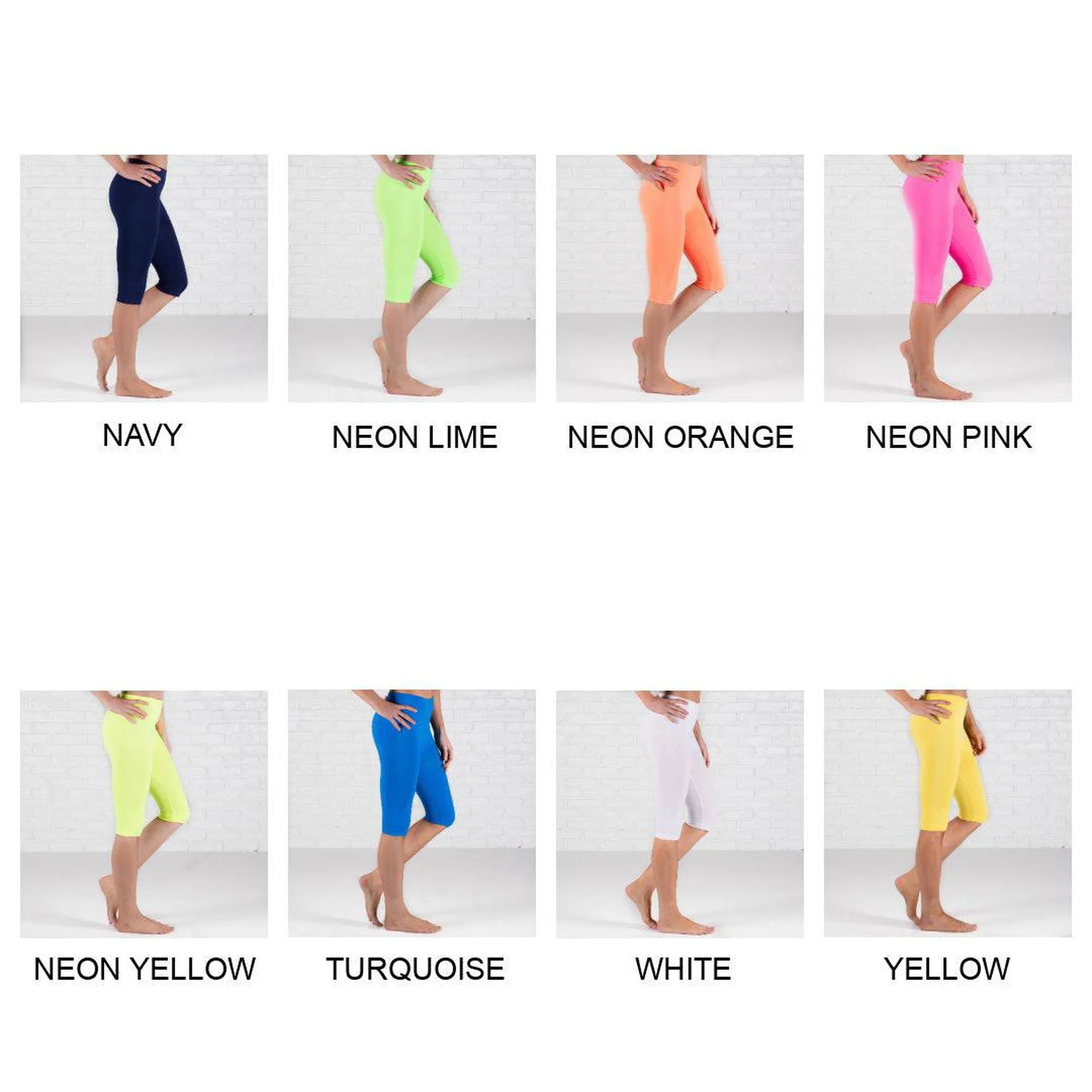 Over Knee Crop Shorts Leggings | Curvy Added ( New Mix - Sofra -Mopa )