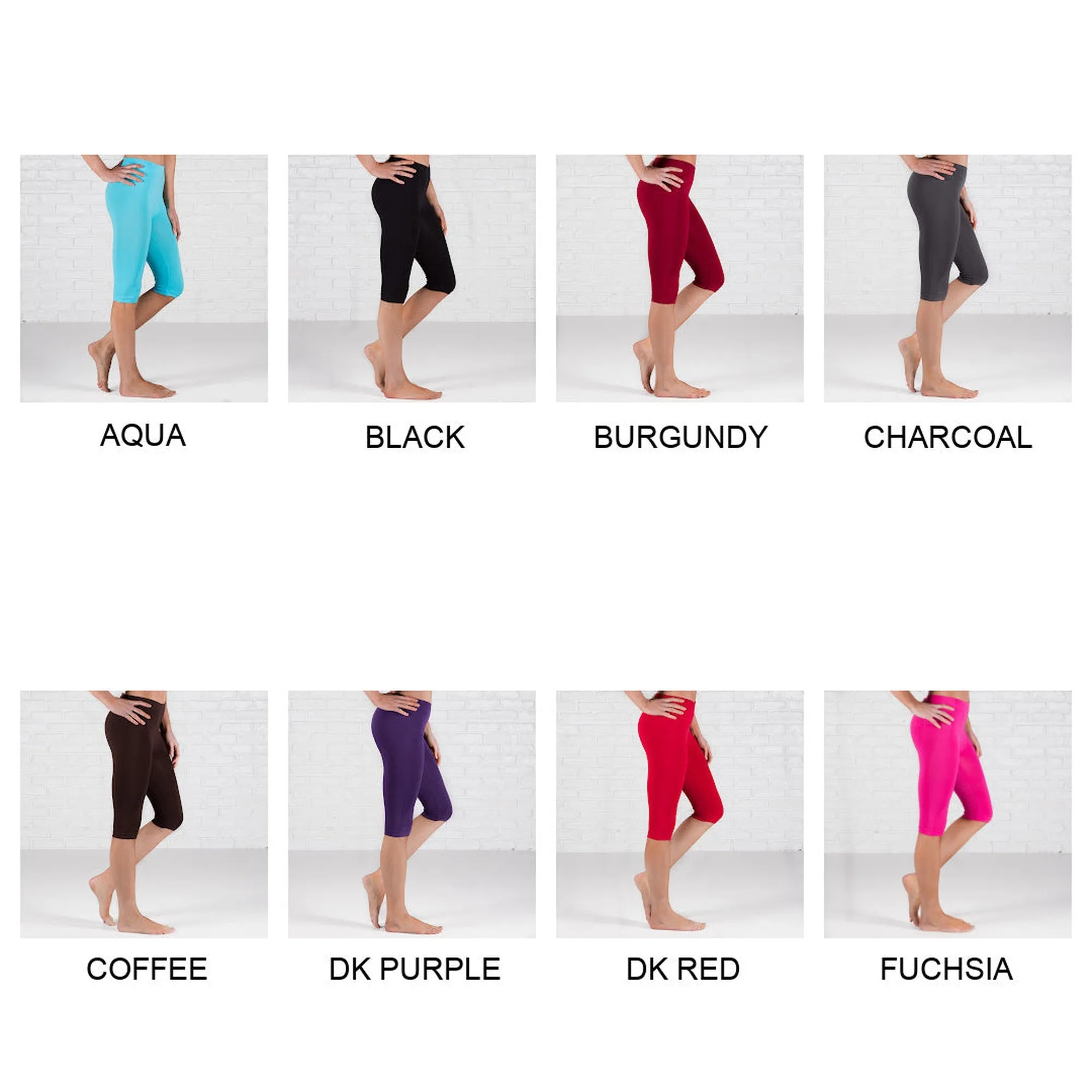 Over Knee Crop Shorts Leggings | Curvy Added ( New Mix - Sofra -Mopa )