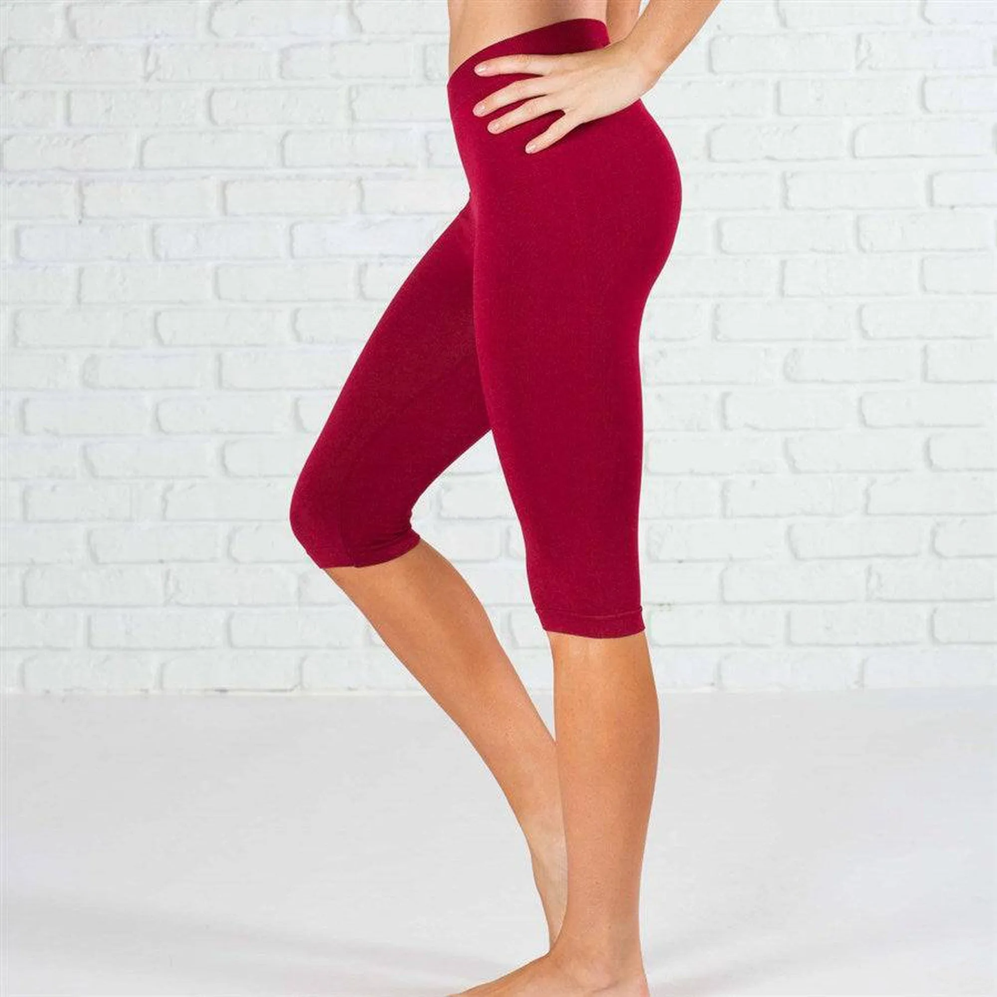 Over Knee Crop Shorts Leggings | Curvy Added ( New Mix - Sofra -Mopa )