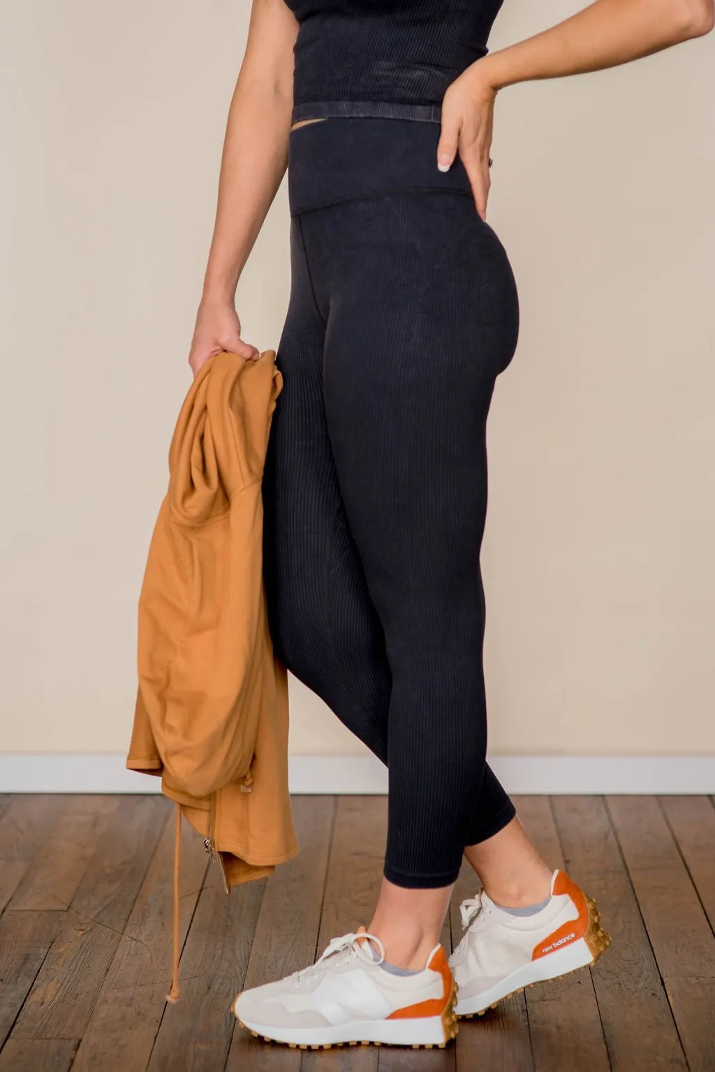 Ribbed High-Waisted Leggings
