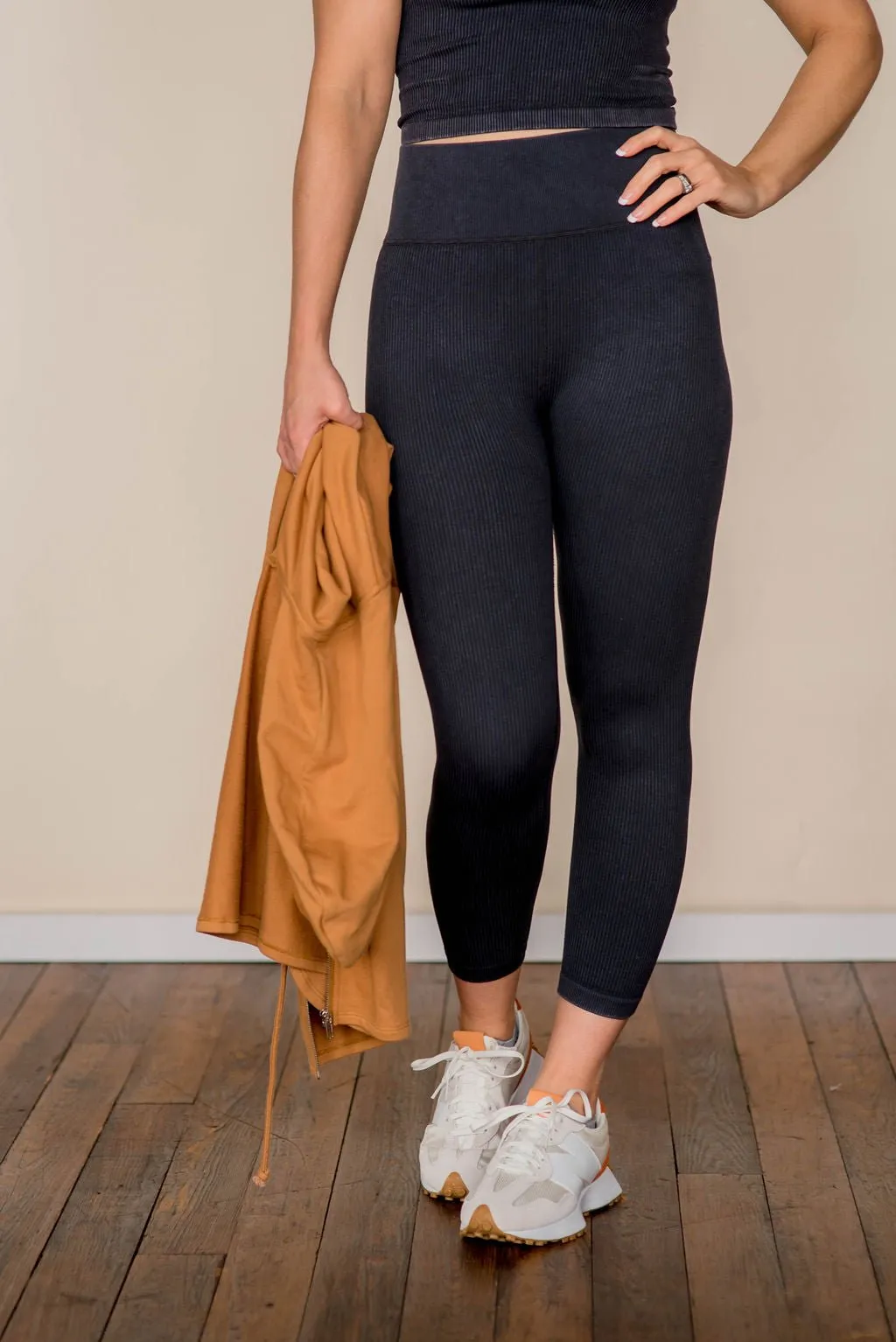 Ribbed High-Waisted Leggings