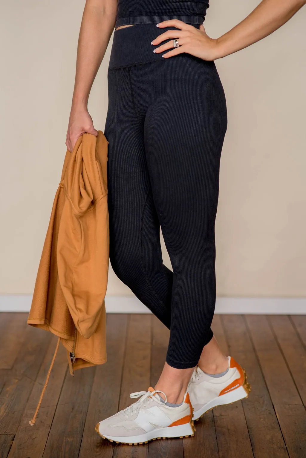 Ribbed High-Waisted Leggings