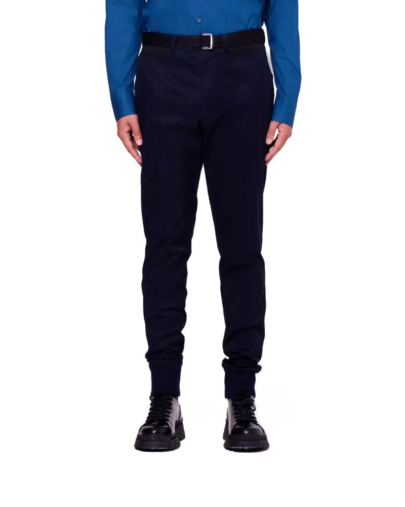 Ribbed Twill Trousers - Navy