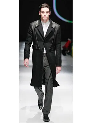 Strip Wool Trousers - Green