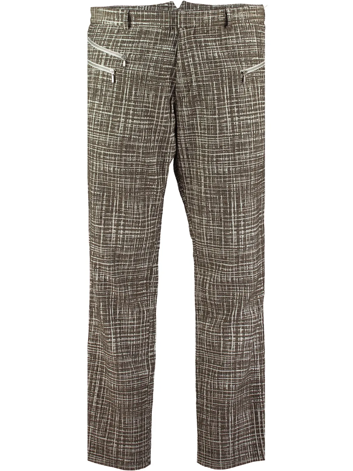 Trousers with Side Zips - Beige