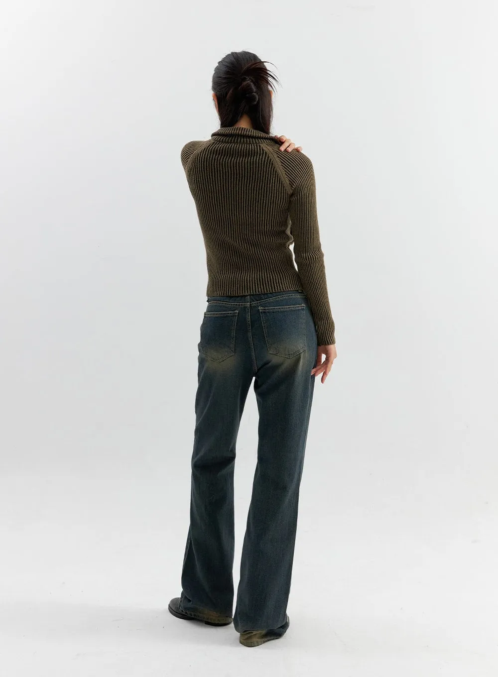 Vintage Wash Flare Jeans CO306
