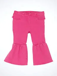 Wrangler Infants Ruffle Leg Flare Jean Fuchsia