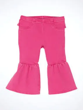 Wrangler Infants Ruffle Leg Flare Jean Fuchsia